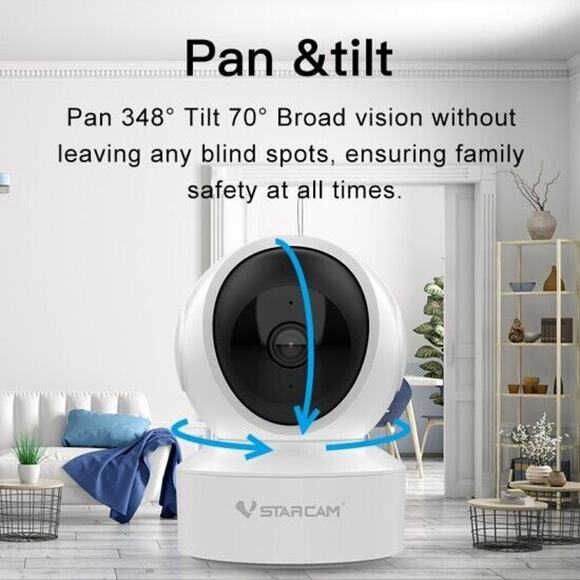 VStarcam CS49Q 4MP HD 5G WiFi Security IP Camera Mini Baby Monitor Night Vision - Picture 3 of 14